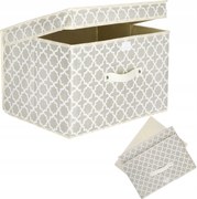 Rendszerező Textil Tároló Doboz Kosár Zárható Fedéllel XL