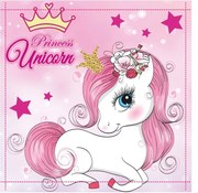 Unikornis Princess kéztörlő, arctörlő, törölköző 30x30cm