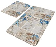 Bézs fürdőszobai kilépő szett 2 db-os 60x100 cm – Mila Home