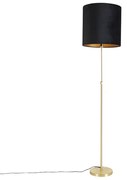 Állólámpa arany/bronz fekete bársony árnyékolóval 40/40 cm - Parte