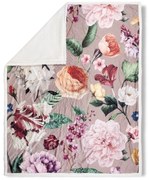 Fiori bézs kétoldalas takaró, 130 x 160 cm - Descanso