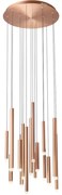 Redo 01-2059 - LED Csillár zsinóron MADISON 16xLED/4W/230V réz