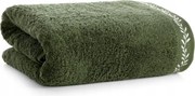 Fürdőlepedő 70X140 zöld, dekoratív hímzéssel