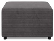 Zeus puff, kordbársony, 70x70, szürke