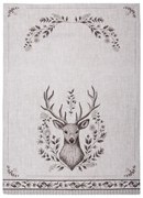 Karácsonyi szarvas mintás pamut konyharuha