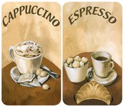 Edzett üveg tűzhely fedőlap szett 2 db-os 30x52 cm Coffee – Wenko