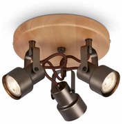Briloner Briloner 2872-035 - LED Spotlámpa SPOTLIGHT 3xGU10/5W/230V barna BL1709