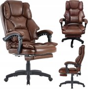 Irodai szék Főnöki szék Forgatható lábtartó Munkaasztal Sötétbarna