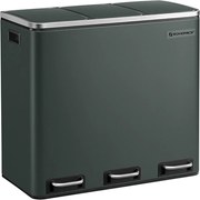 SORT szelektív hulladékgyűjtő 54 l (3×18 l), antracit/ezüst SongmicsHome