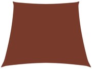 terrakotta trapéz alakú oxford-szövet napvitorla 2/4 x 3 m