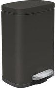 Spirella Pedálos szemetes soft-close Akira 12 l, matt fekete, 12 l