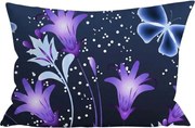 Mikroszálas párnahuzat VIOLET BUTTERFLY 70x90 cm, sötétkék