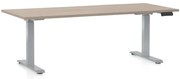 Állítható magasságú asztal OfficeTech D, 180 x 80 cm, szürke alap, tölgy