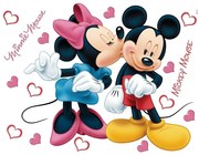 Minnie és Mickey, öntapadós dekoráció, 42,5 x 65 cm