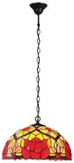 Brilagi - Tiffany-stílusú vitrázs csillár láncon GARLAN 2xE27/60W/230V
