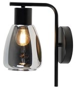 Candellux Fali lámpa MOLDO 1xE27/40W/230V fekete/füstös fekete 21-35097
