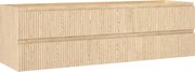 Mexen Rivel fürdőszobai szekrény mosdó alá 160 cm, 2 fiók, bordázott, tölgy - 91A20-16047-2-BFF81