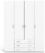 Fehér ruhásszekrény 154x200 cm Space – Tvilum