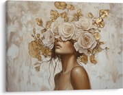 Kép - Lány rózsákkal (70x50 cm)