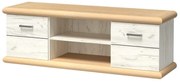 TV asztal/szekrény Kenny 11 (fehér craft + arany craft). Akció -17%. 1057836