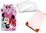 Minnie gyerek, ovis ágyneműhuzat, derékalj és paplan/párna szett 100x135 cm 40x60 cm (Xoxo)