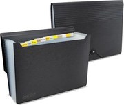 Harmonikamappa, A4, PP, 13 rekeszes, RAPESCO Eco GRS Recycled, matt fekete (IR1843)