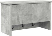 vidaXL Fali Kabáthorog polcokkal Beton Szürke 50 x 20 x 30 cm Faanyag