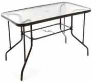 GARTHEN Kerti asztal üveglappal 110 x 60 x 72 cm