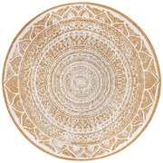 Okkersárga-fehér kerek kültéri szőnyeg ø 140 cm Siruma – NORTHRUGS