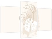 Kép - Line art monstera N⁰1 (90x60 cm)