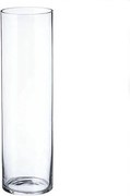 Magas üveg váza henger H-60 cm D-15 cm süllyesztett