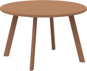 Outsunny Kis kerek kávézóasztal, oldalas asztal csúszásmentes lábakkal, fémből készült kerettel, kertbe, erkélyre, teraszra, nappaliba, Ø 70 x 42 cm,