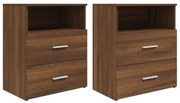 2 db barna tölgy színű éjjeliszekrény 50x32x60 cm