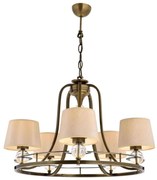 NARA láncos csillár 5xE27/40W/230V sárgaréz