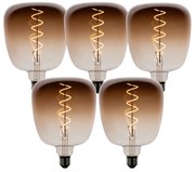 5 darabos E27 dimmelhető LED izzókészlet G140 barna 4,9W 110 lm 1800K
