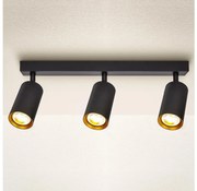 Brilagi - Spotlámpa SELE 3xGU10/30W/230V fekete/arany WO-B5-OEM