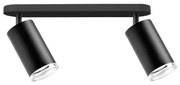 Polux Fürdőszobai spotlámpa TURYN 2xGU10/10W/230V IP44 fekete 324719