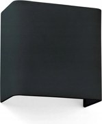 Faro Cotton modern, négyzet alakú fali lámpa, fekete textil, E27 15W, IP20