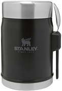 STANLEY 400 ml étkezési termosz kanállal/villával,matt fekete