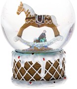 Hóeső lóval Perník, 8 x 10,4 x 8 cm, polirezín