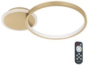 Eglo 900423 - LED Dimmelhető mennyezeti lámpa GAFARES LED/15W/230V arany + távirányító