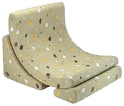 Zöld buklé-zsenília gyerek fotel Terrazzo Moon – Wigiwama