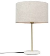 Asztali lámpa sárgaréz szürke árnyalattal 35 cm - Kaso