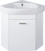 VivaStyle ARDA fali sarokszekrény CeraStyle ARDA porcelán sarokmosdóval 46 x 46 cm - BALOS