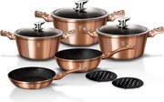 BERLINGER HAUS BH-1220N 10 részes edénykészlet, Rose Gold Metallic Line (BH/1220N)