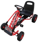 vidaXL Pedálos gokart állítható üléssel piros