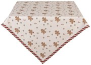 Karácsonyi pamut asztalterítő 100x100 cm Classic Gingerbread Magic