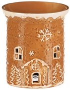 Kerámia aromalámpa mézeskalács házikó, barna