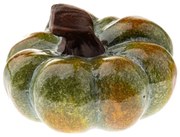 Őszi kerámia tök, 10 x 7 cm, zöld
