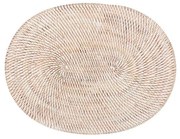 Fehér rattan tányéralátét, 30 x 40 cm - Tiseco Home Studio